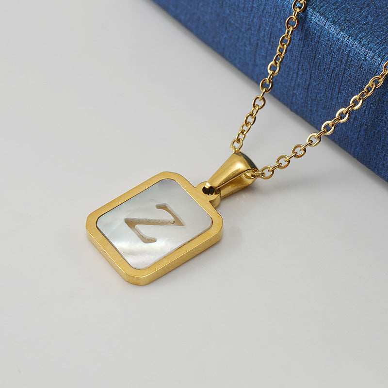 Hollow S Letter Necklace