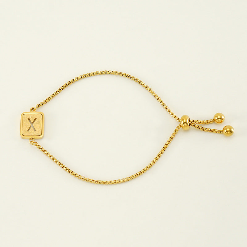 Hollow letter bracelet