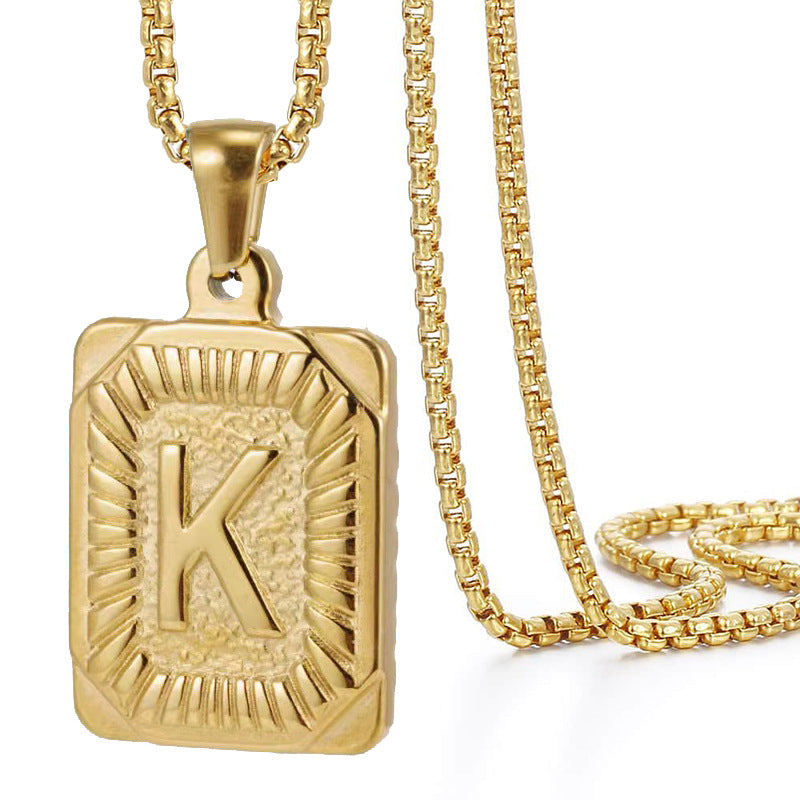 Hiphop Letter Pendant Necklace