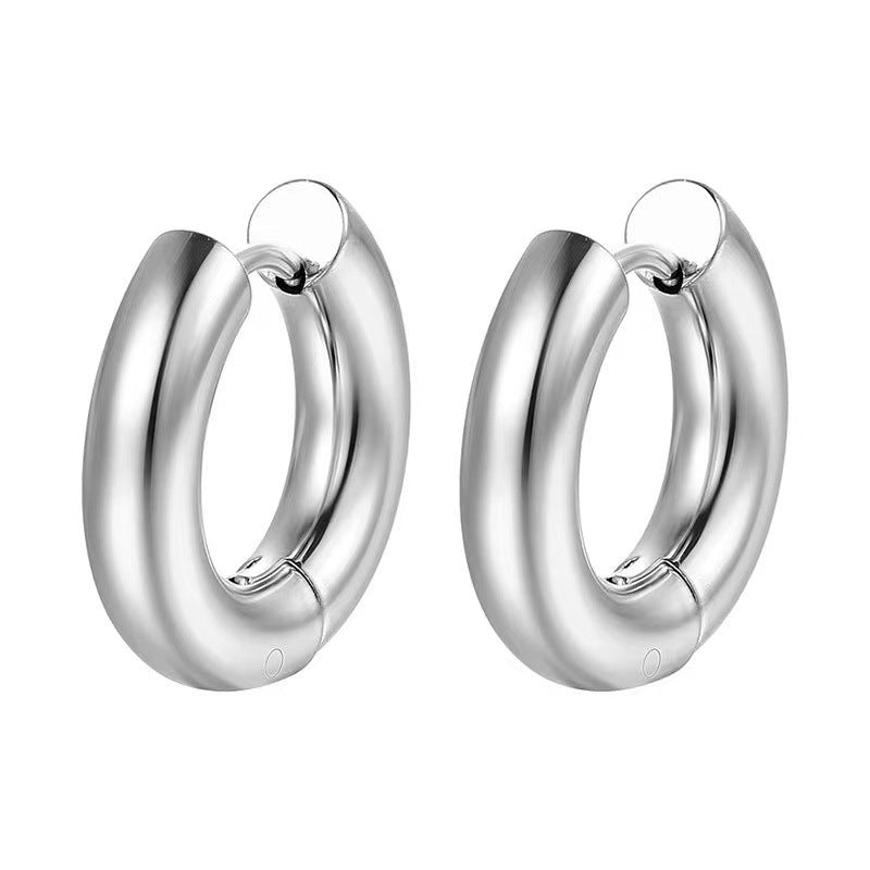 Round Wire Titanium Steel Earring