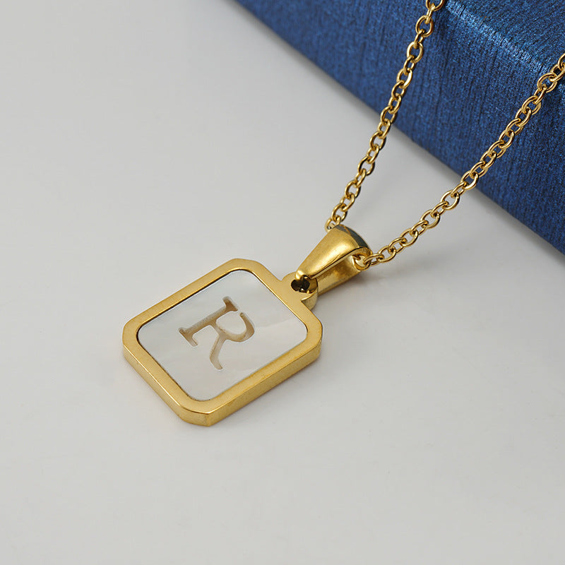 Hollow S Letter Necklace