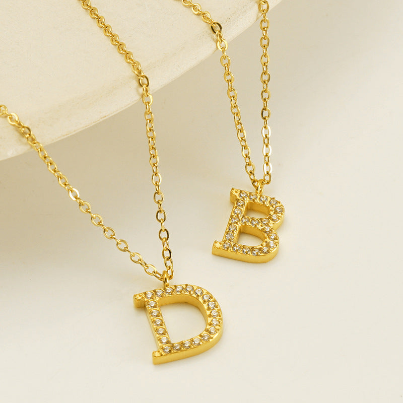 Titanium Letter  Necklace