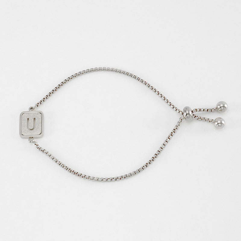 Hollow letter bracelet