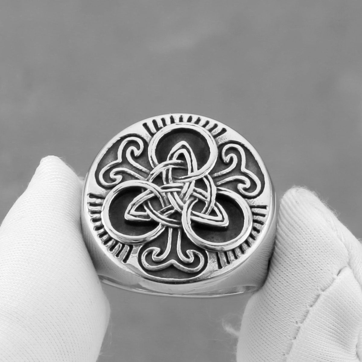 Viking Odin Triangular Rune Ring