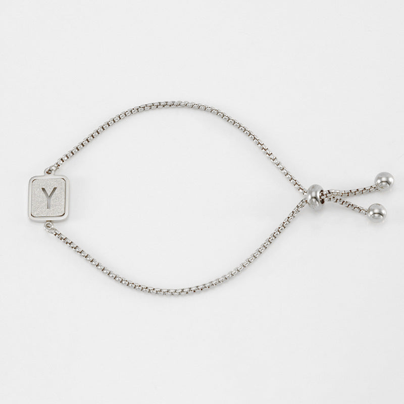 Hollow letter bracelet