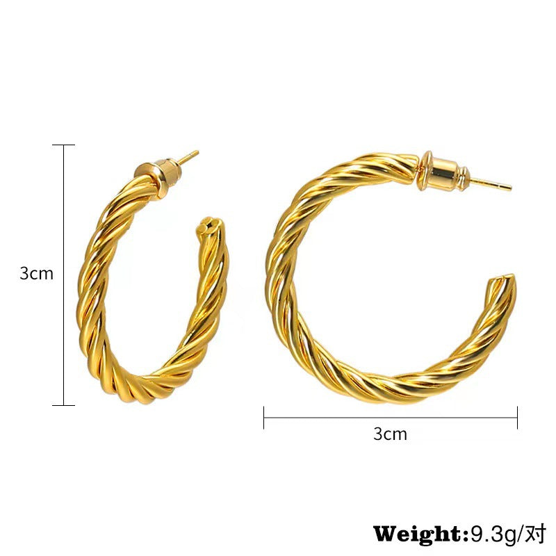 Twist C Shape Earring