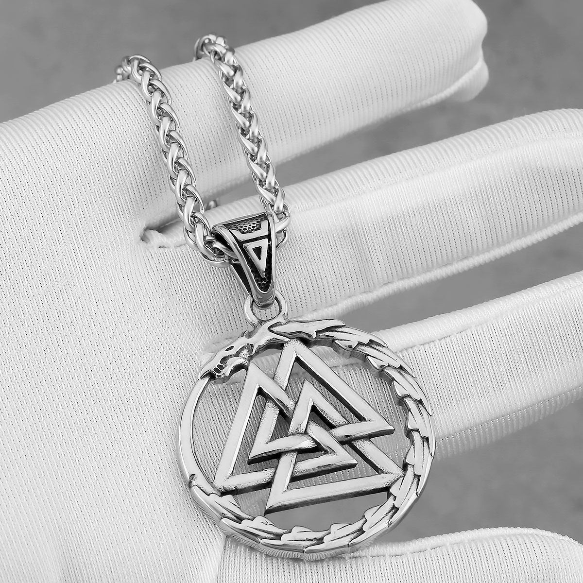 Viking Triangle Rune Titanium Necklace