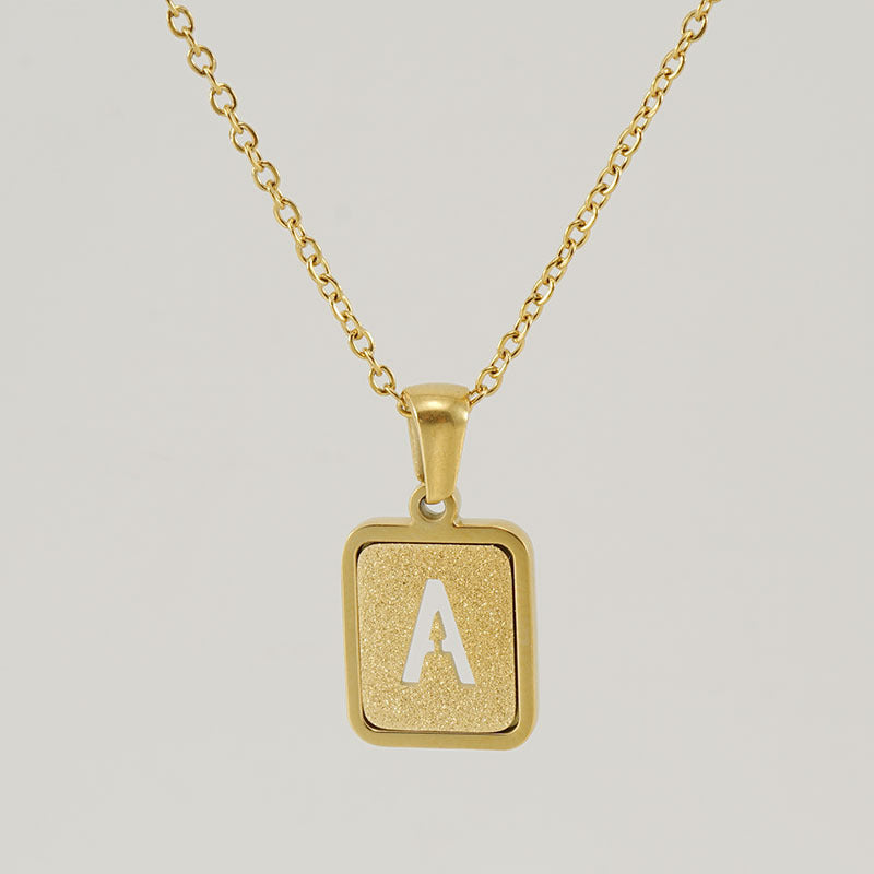 26 English Letter Pendant Necklace