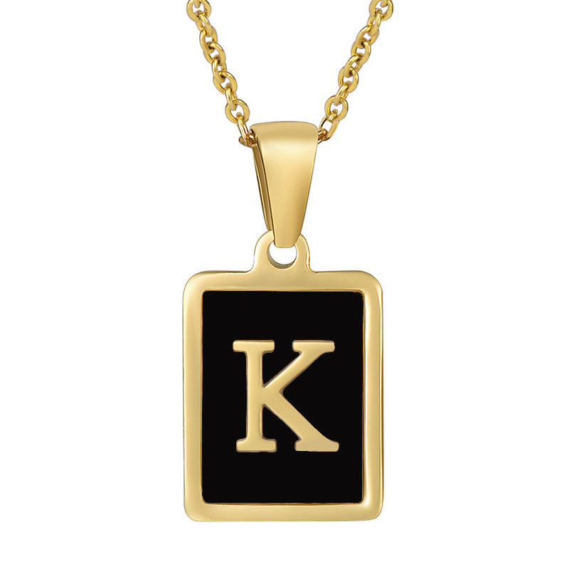 Square Letter Necklace