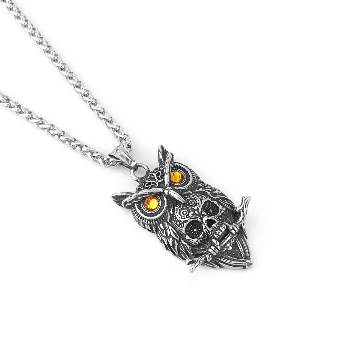 Goth Owl Necklace