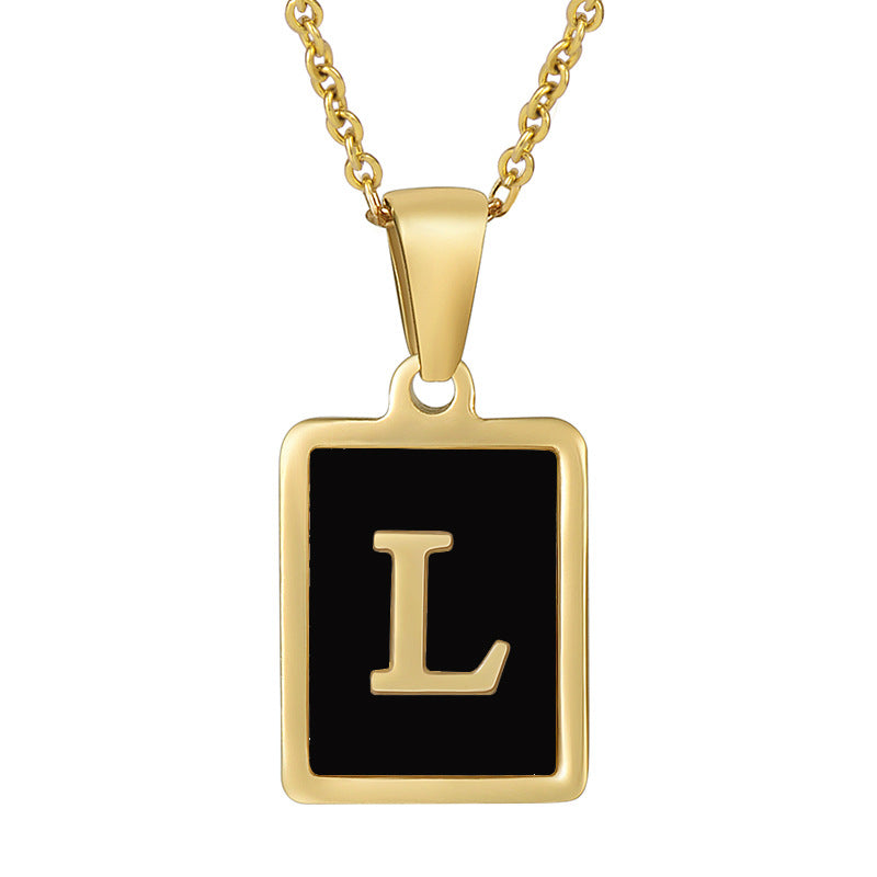 Square Letter Necklace