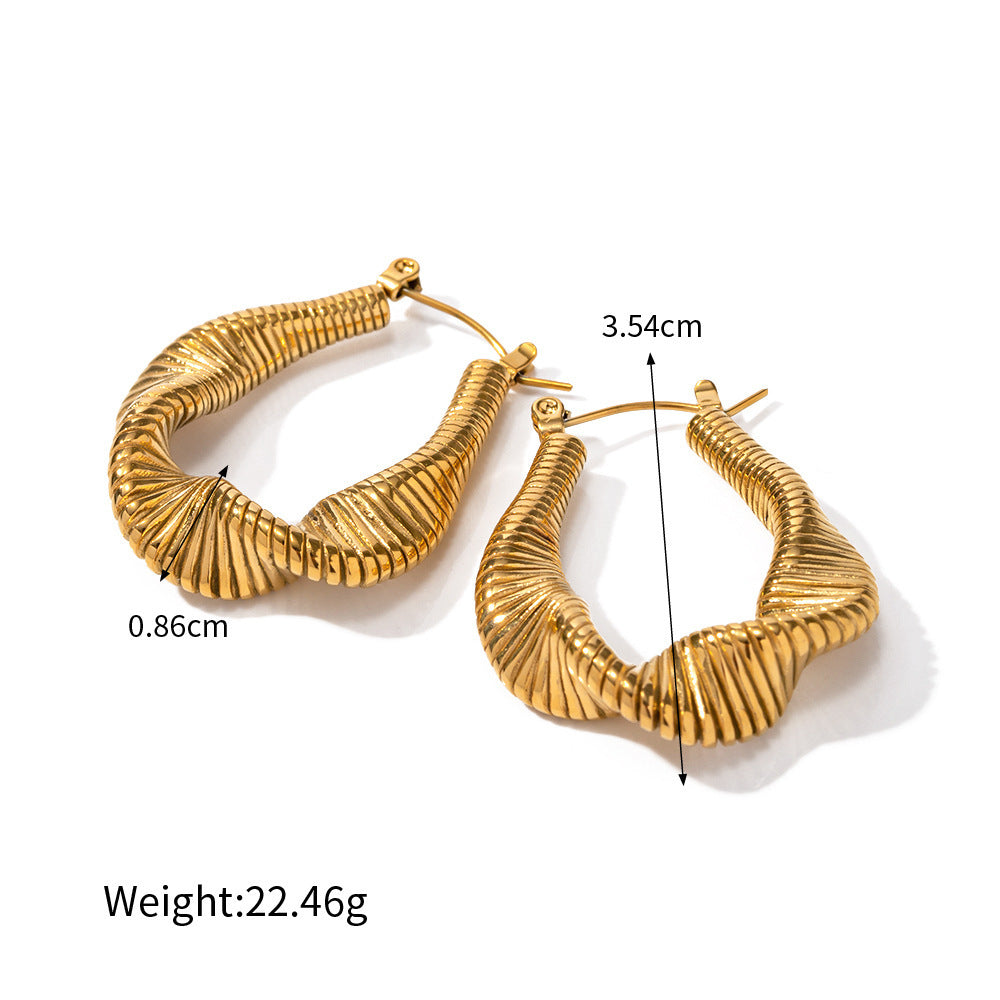 Wrinkle Rib Twisted Thread Earring