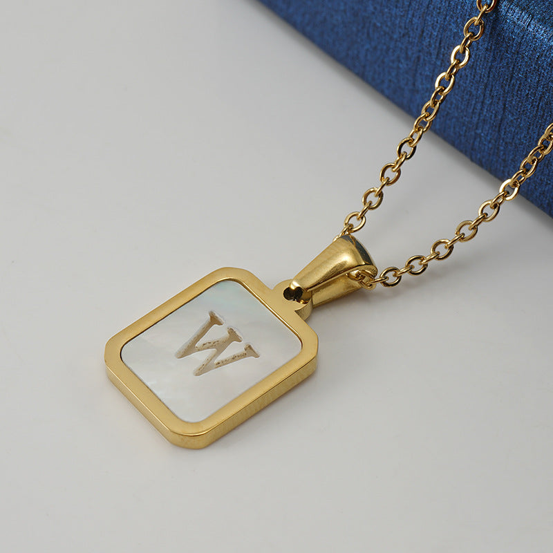 Hollow S Letter Necklace