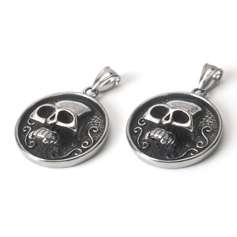 Round Halloween skull Necklace