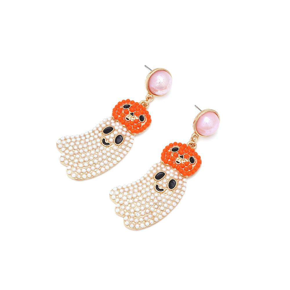 Pumpkin Ghost Earrings