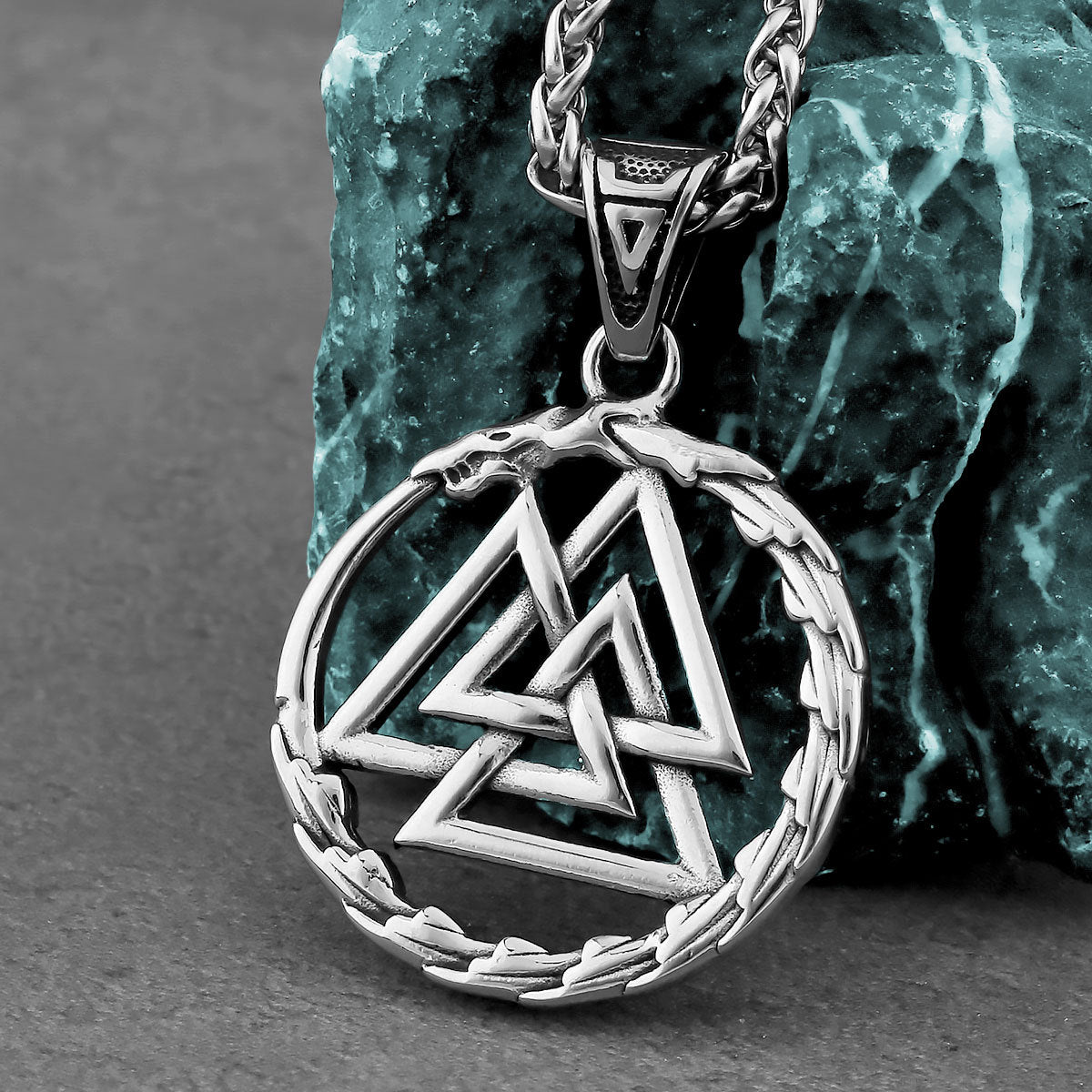 Viking Triangle Rune Titanium Necklace