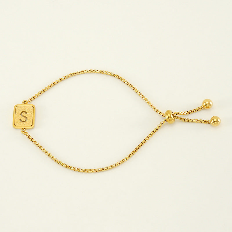 Hollow letter bracelet