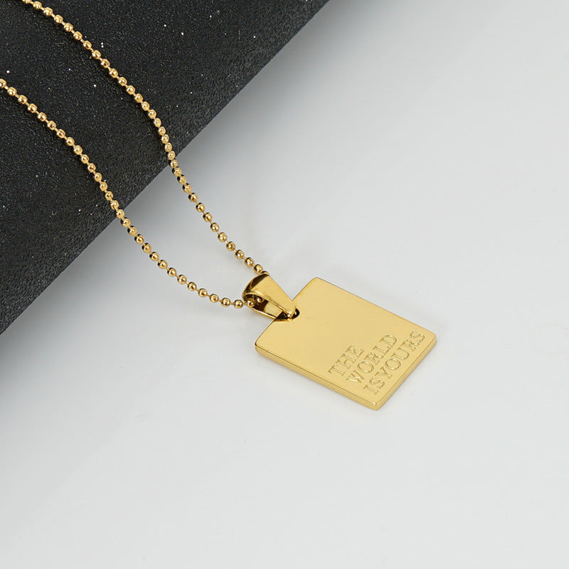 Rectangle Letter Necklace