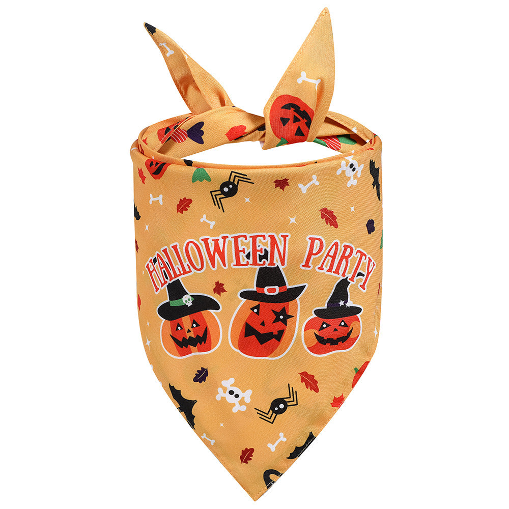 Pumpkin printed Pet Bandanas