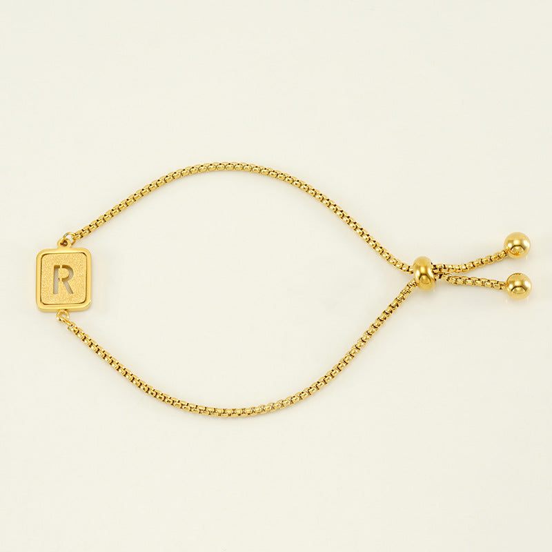 Hollow letter bracelet