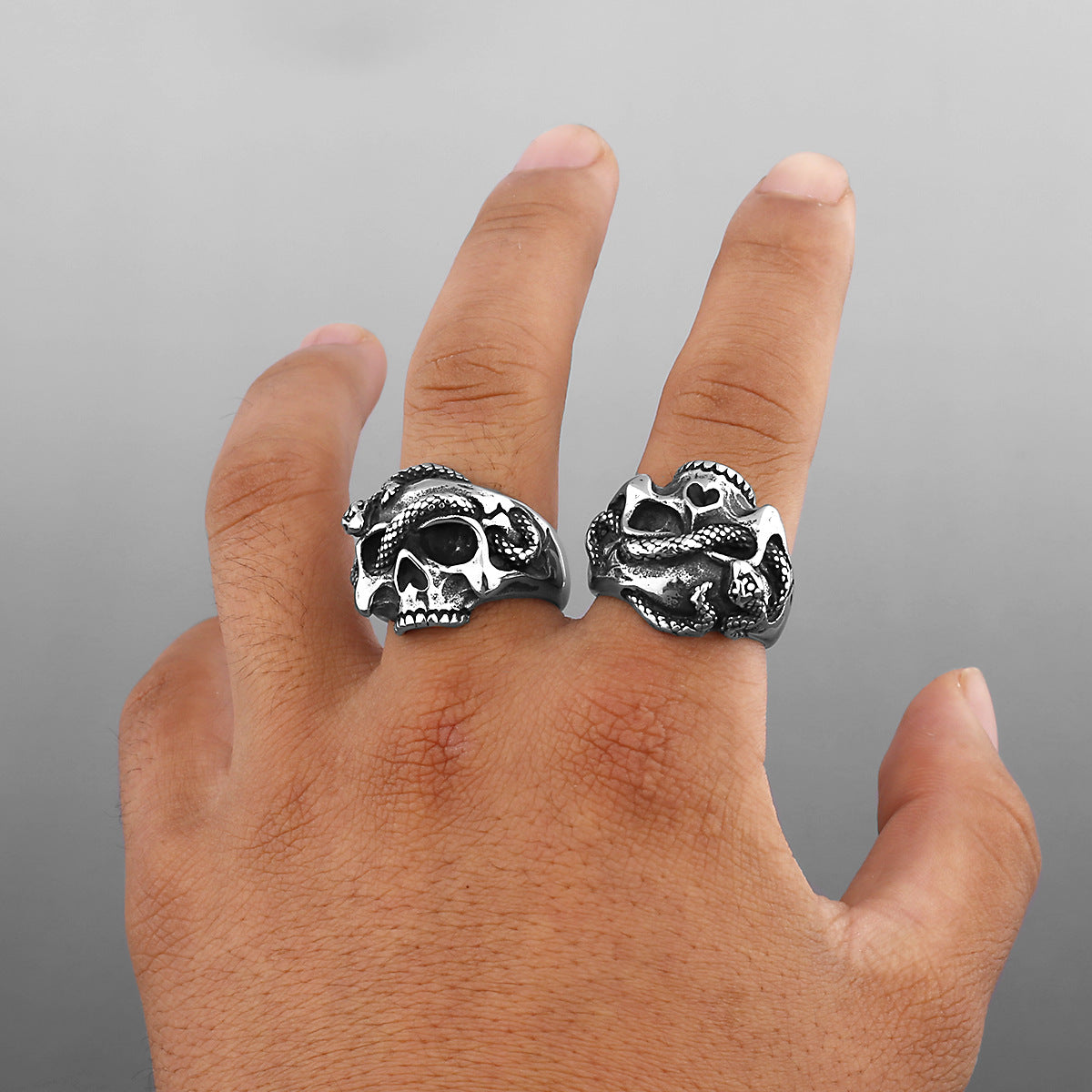 Snake skeleton ring