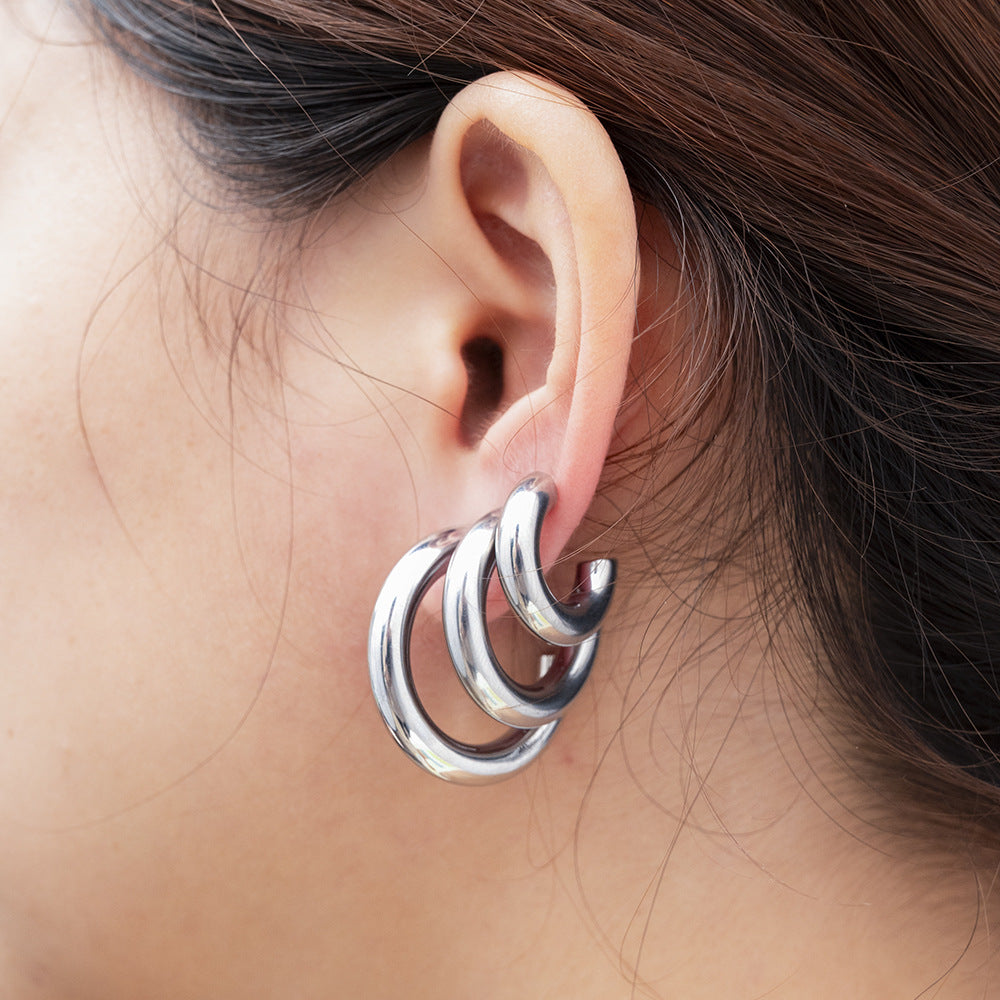 C-shaped Thickened and Thickened Earring