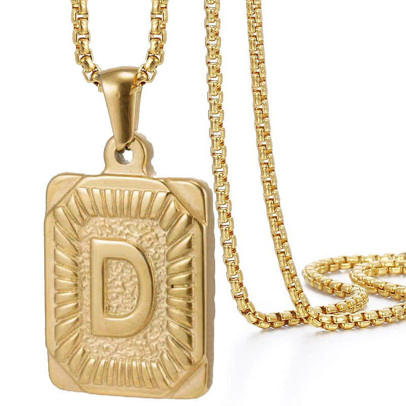 Hiphop Letter Pendant Necklace