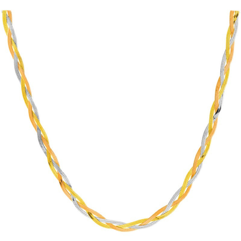 Braided Snake Bones Necklace