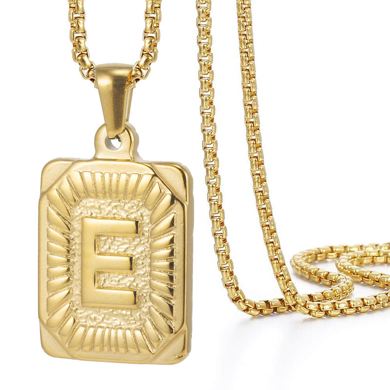 Hiphop Letter Pendant Necklace