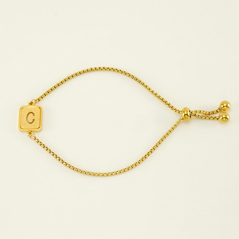 Hollow letter bracelet