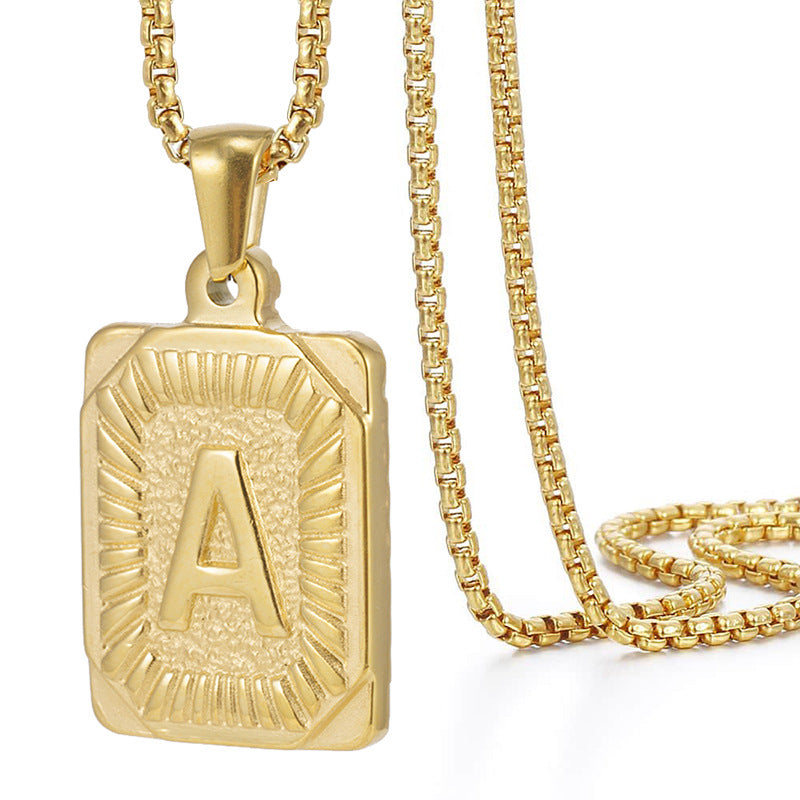 Hiphop Letter Pendant Necklace