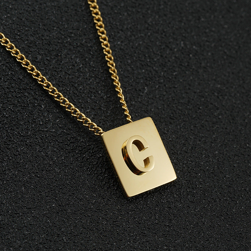 Block Letter Necklace