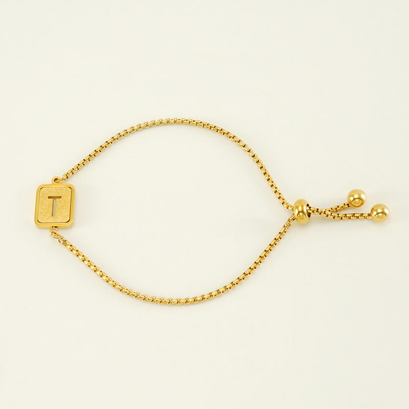 Hollow letter bracelet