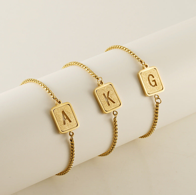 Hollow letter bracelet