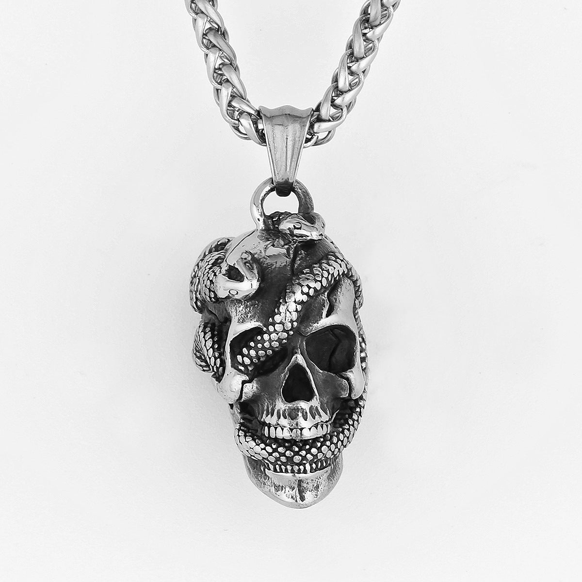 Snake Head Skeleton Necklace