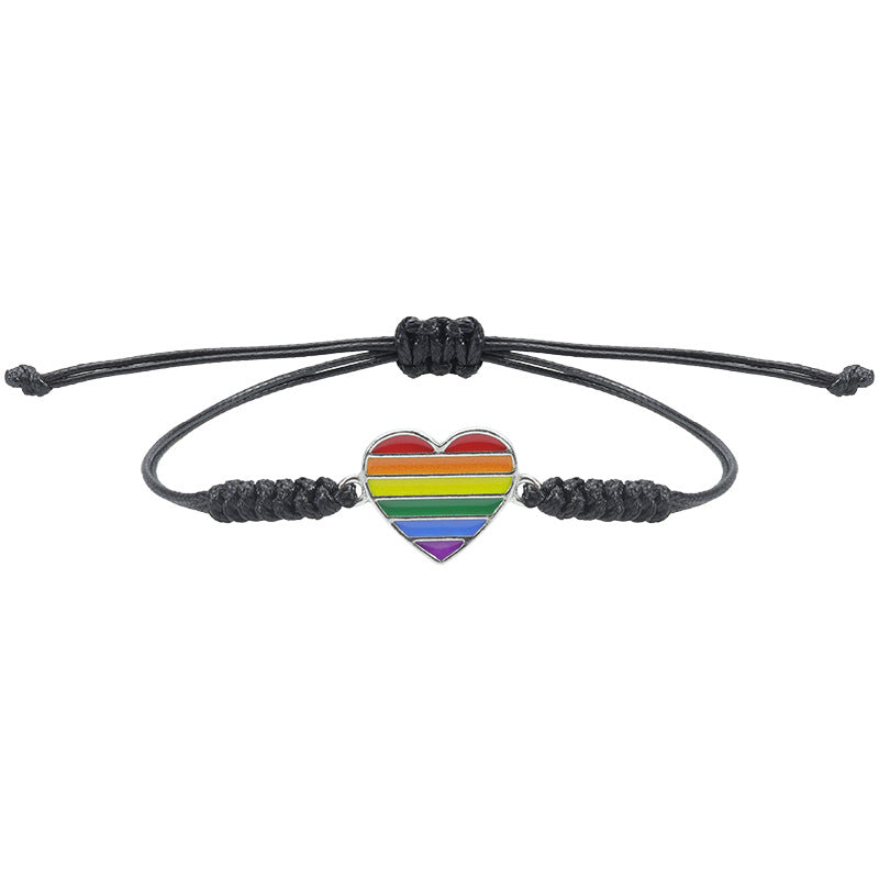 LGBP Six color rainbow woven bracelet