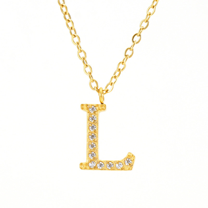 Titanium Letter  Necklace