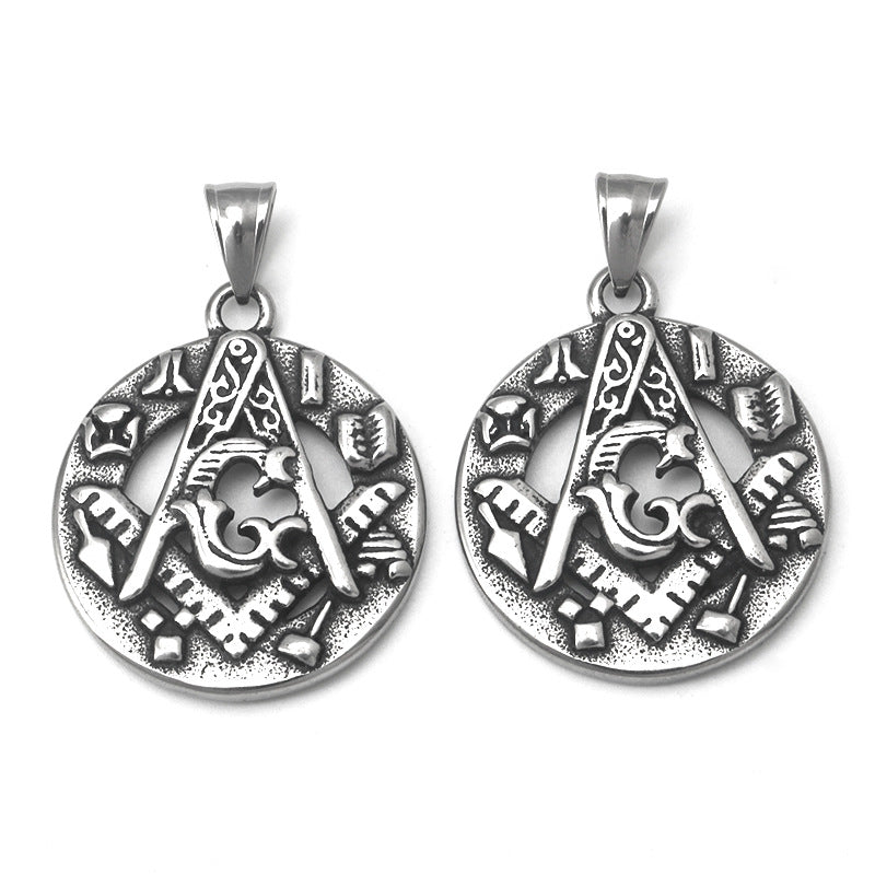 Disc Masonic Art Necklace