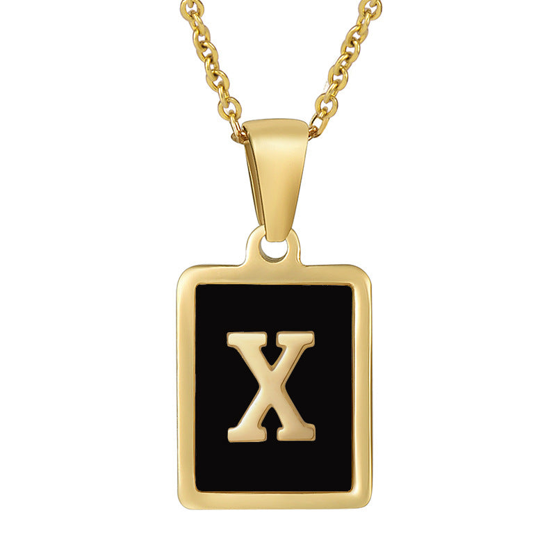 Square Letter Necklace