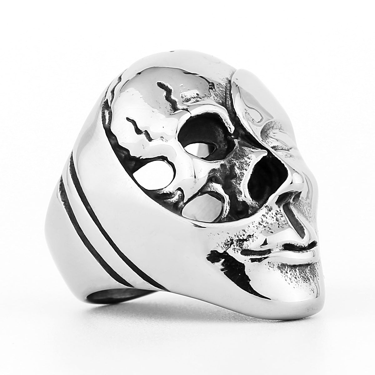 Yin Yang Double Sided Skull Ring