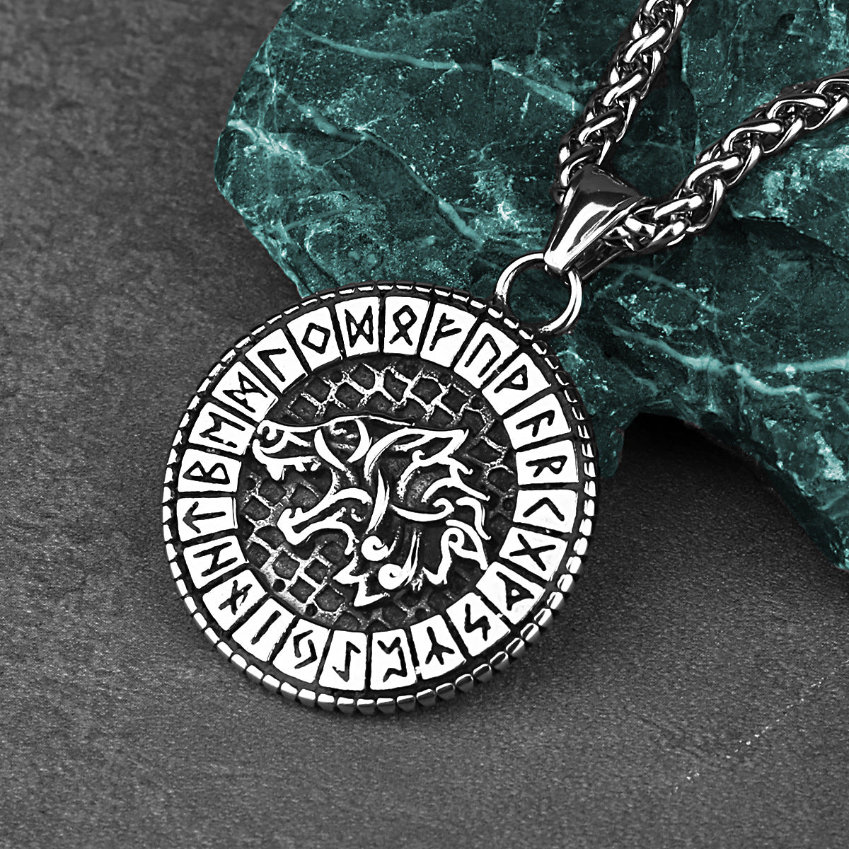 Odin Celtic wolf necklace