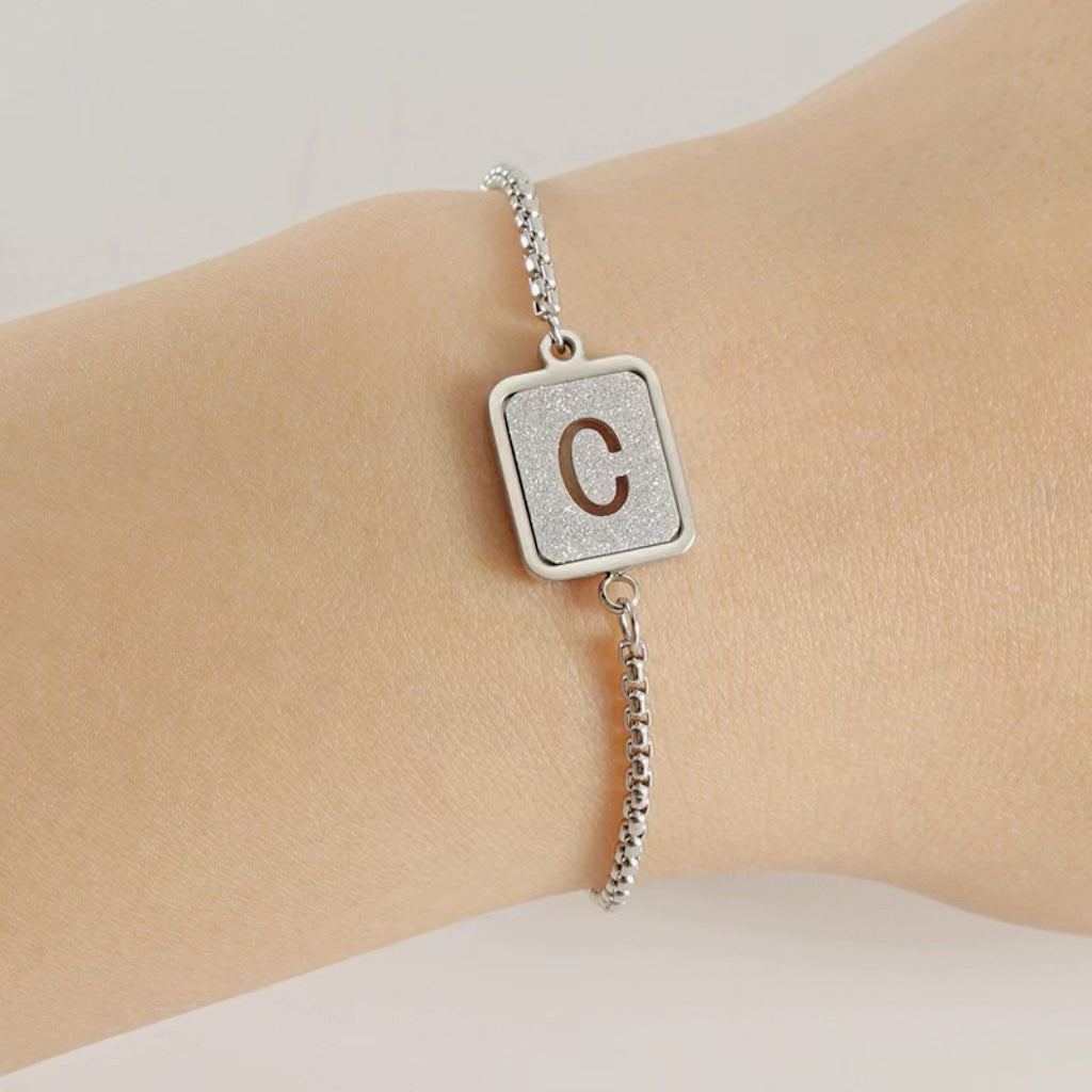 Hollow letter bracelet