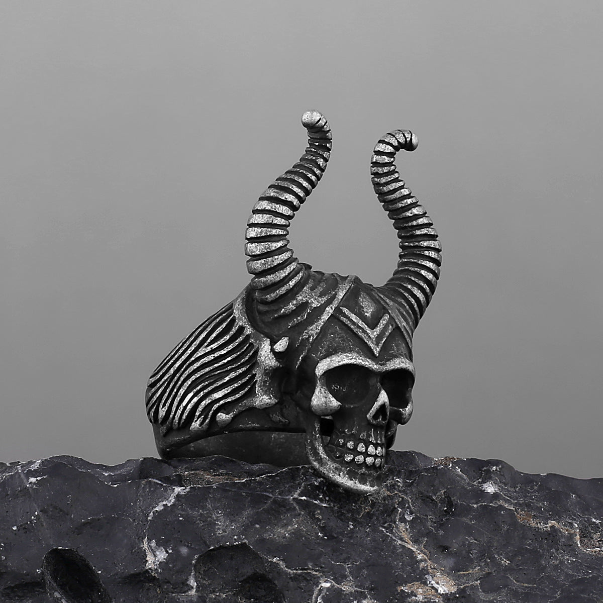 Horn Skeleton Ring