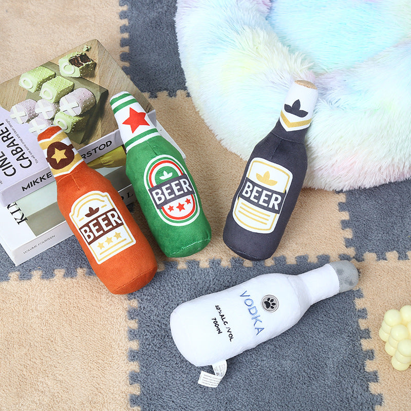 Vodka Whiskey Bottle Pet Toy