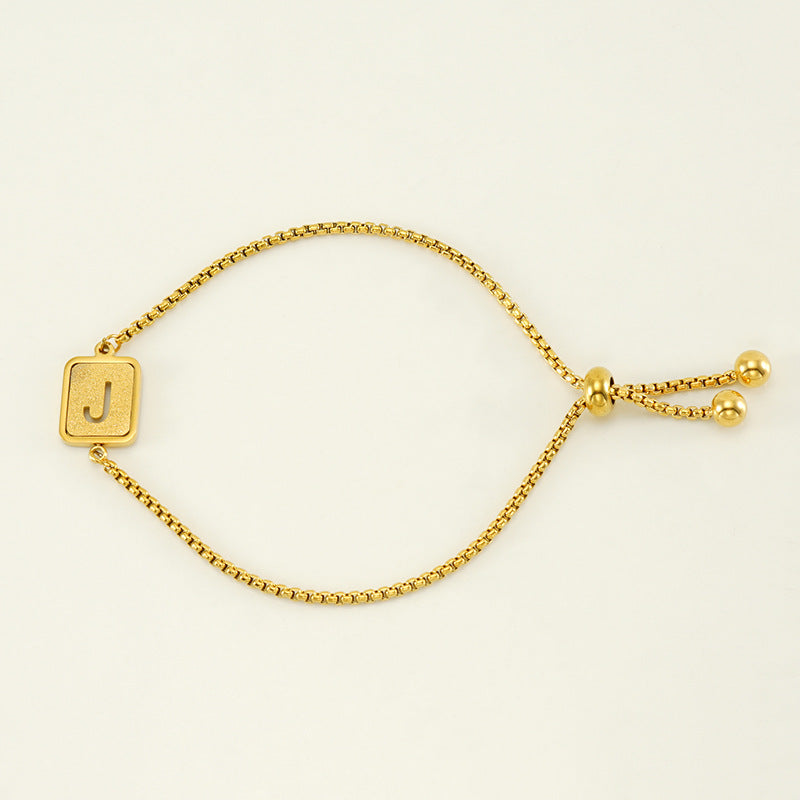 Hollow letter bracelet