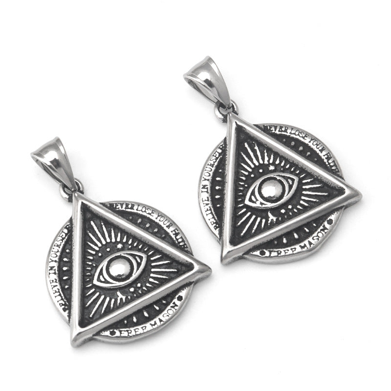 Vintage Triangle Demon Eye Necklace