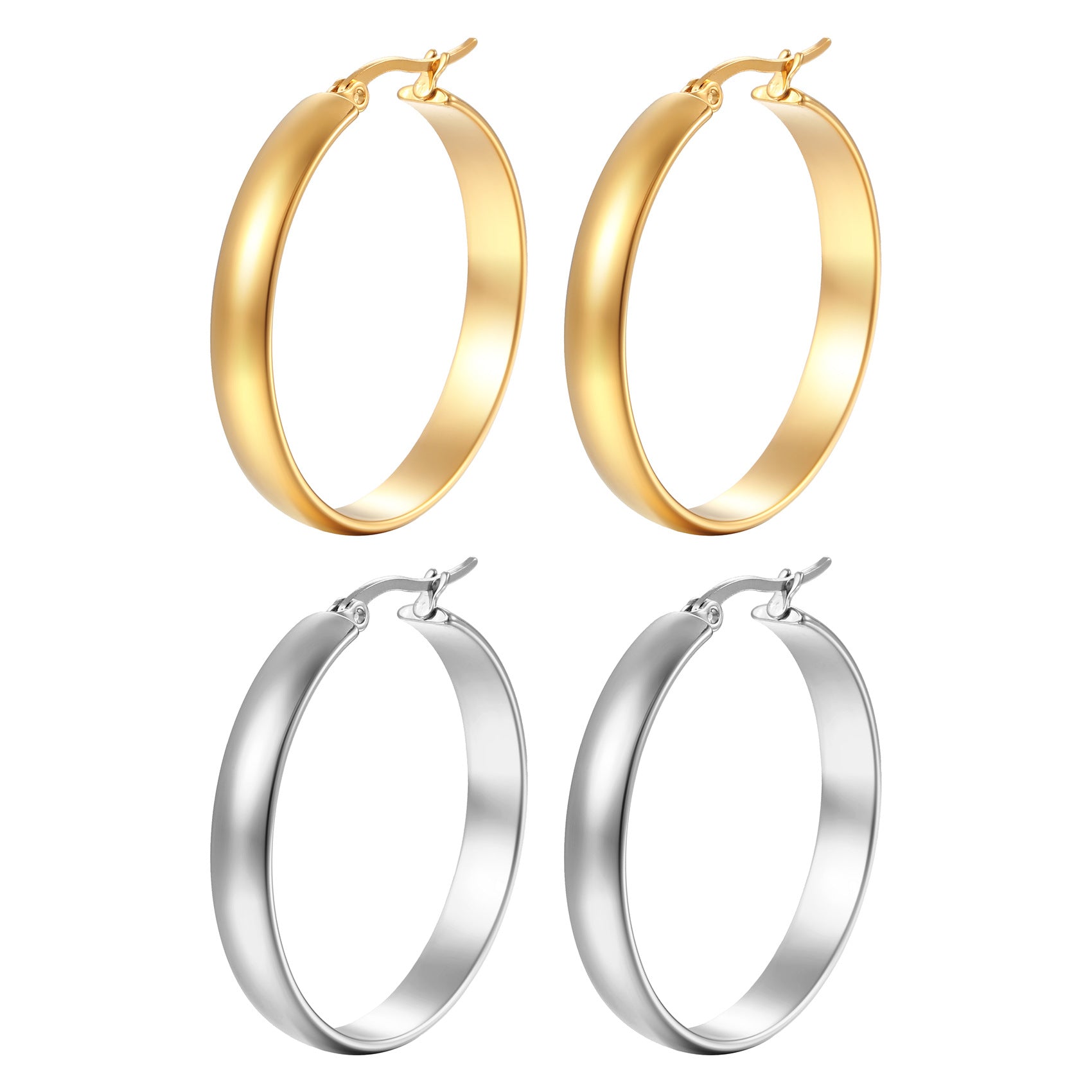 Simple and glossy exaggerated earring