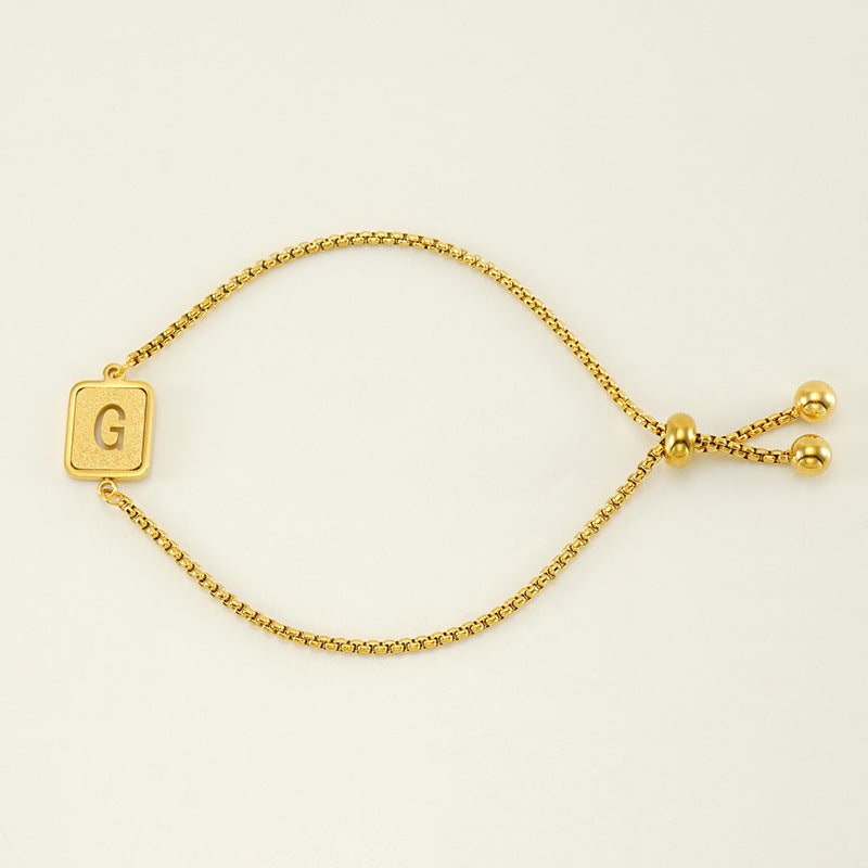 Hollow letter bracelet