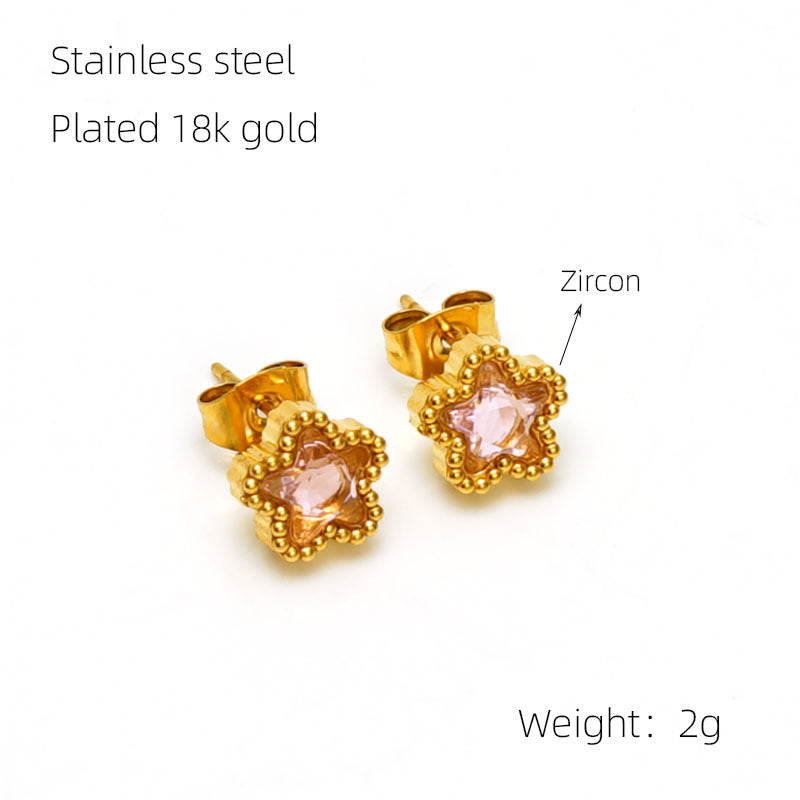 Zircon  Star Earring