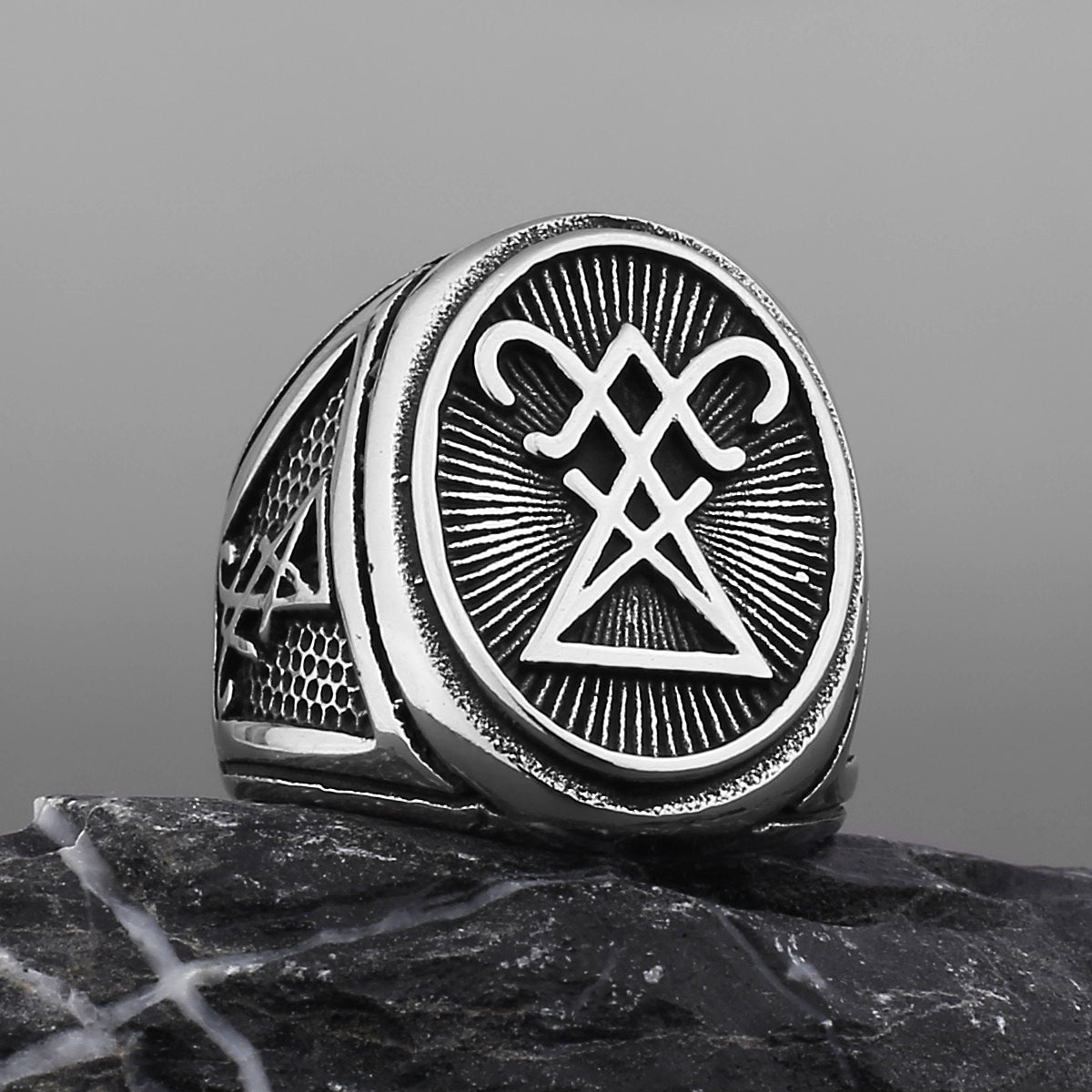 Goth Lucifer Satan Ring